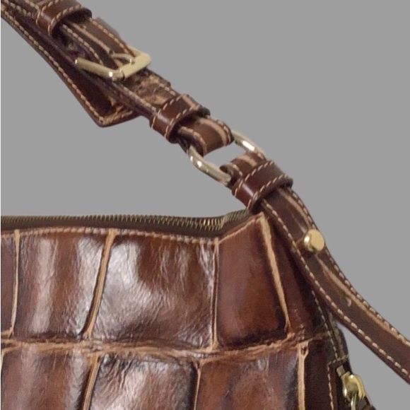 NEW Dooney & Bourke Large Luna Bag from the Nile Collection, Shoulder Bag, Brown - Picture 9 of 13
